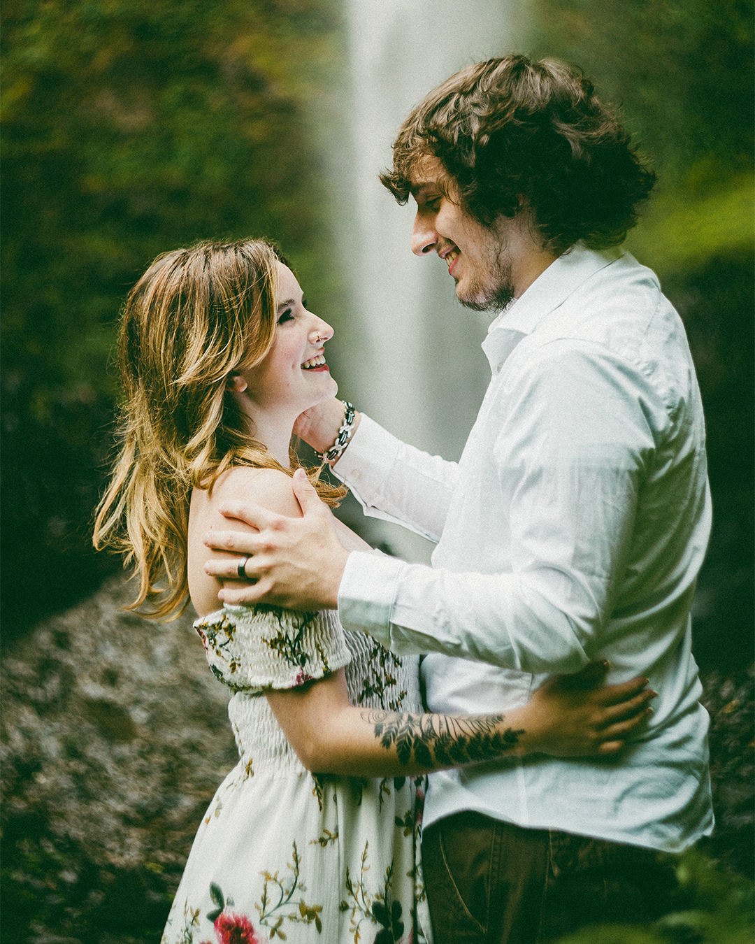 Destination Elopement at Latourell Falls, Columbia River Gorge — photograph 11 of 13